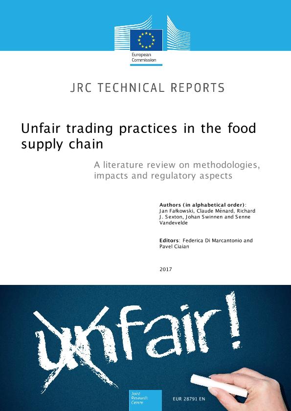 JRC Publications Repository - Unfair trading practices in the food