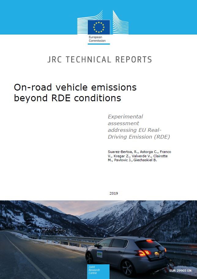 Jrc Publications Repository On Road Vehicle Emissions Beyond Rde Conditions