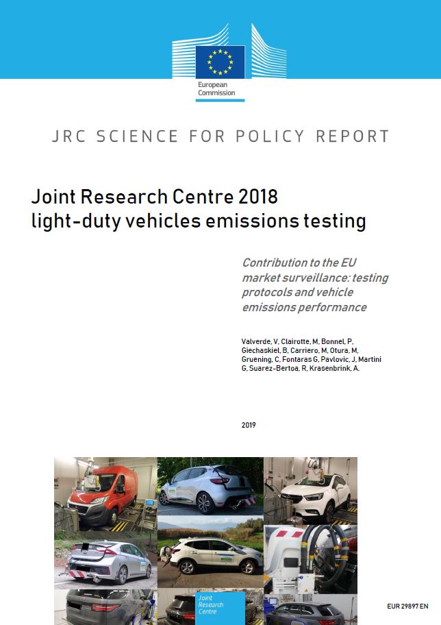 Jrc Publications Repository Joint Research Centre 18 Light Duty Vehicles Emissions Testing
