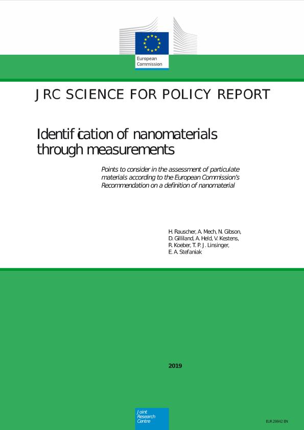 Jrc Publications Repository Identification Of Nanomaterials Through Measurements