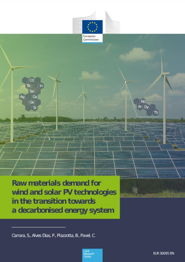 Jrc Publications Repository Raw Materials Demand For Wind And Solar Pv Technologies In The Transition Towards A Decarbonised Energy System