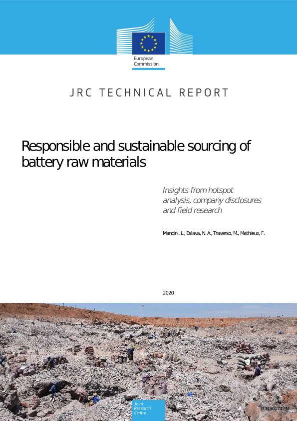 Jrc Publications Repository Responsible And Sustainable Sourcing Of Battery Raw Materials