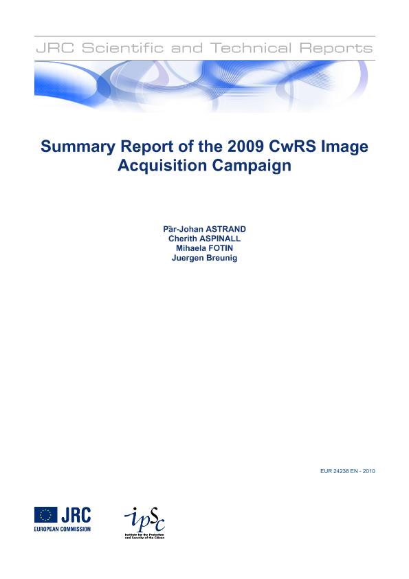 Jrc Publications Repository Summary Report Of The 09 Image Acquisition Campaign