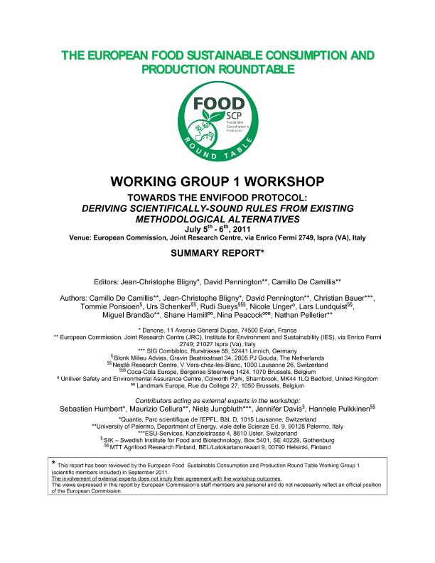 The European Food Sustainable, Round Table Members Login